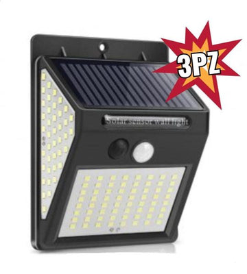 3Pz Faretto LED pannello solare